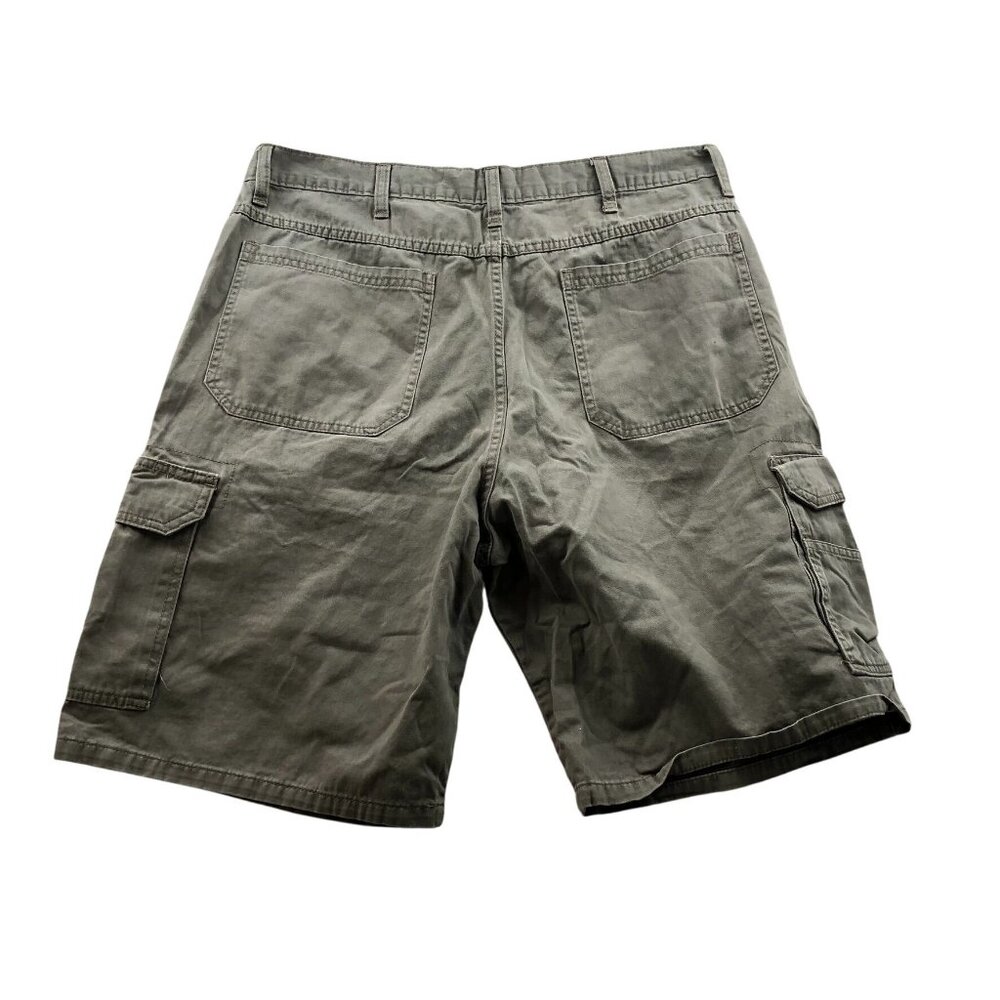 Wrangler Mens Cargo Shorts Size 36 Relaxed Outdoors Utility Casual Green Classic